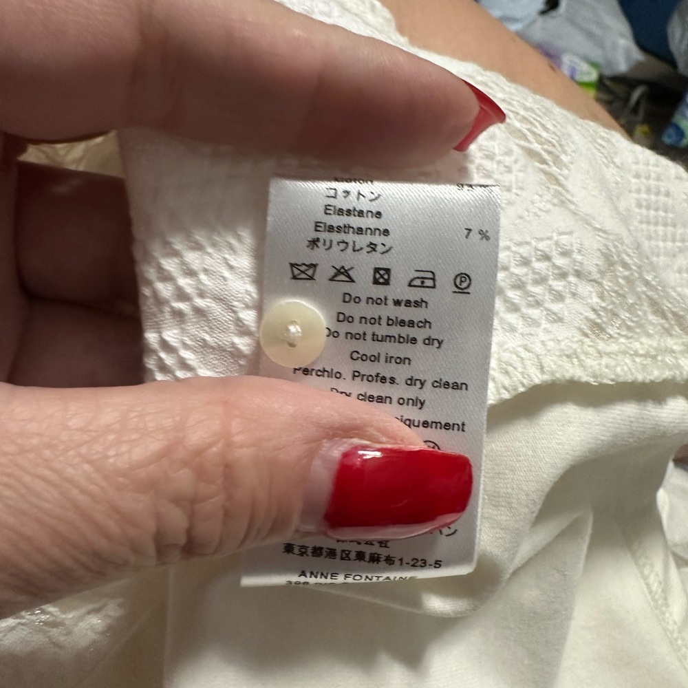 Anne Fontaine Ermine blouse NWT in moon white. Size 36 (equivalent to 0/2) - Picture 13 of 16